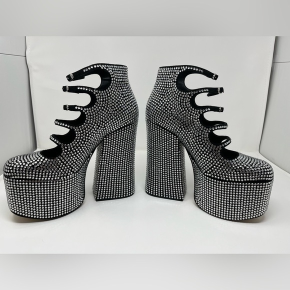 $650 MRSP | Marc Jacobs - The Rhinestone Kiki Ankle Boot | Black/Crystal | EU 40 - Picture 6 of 12